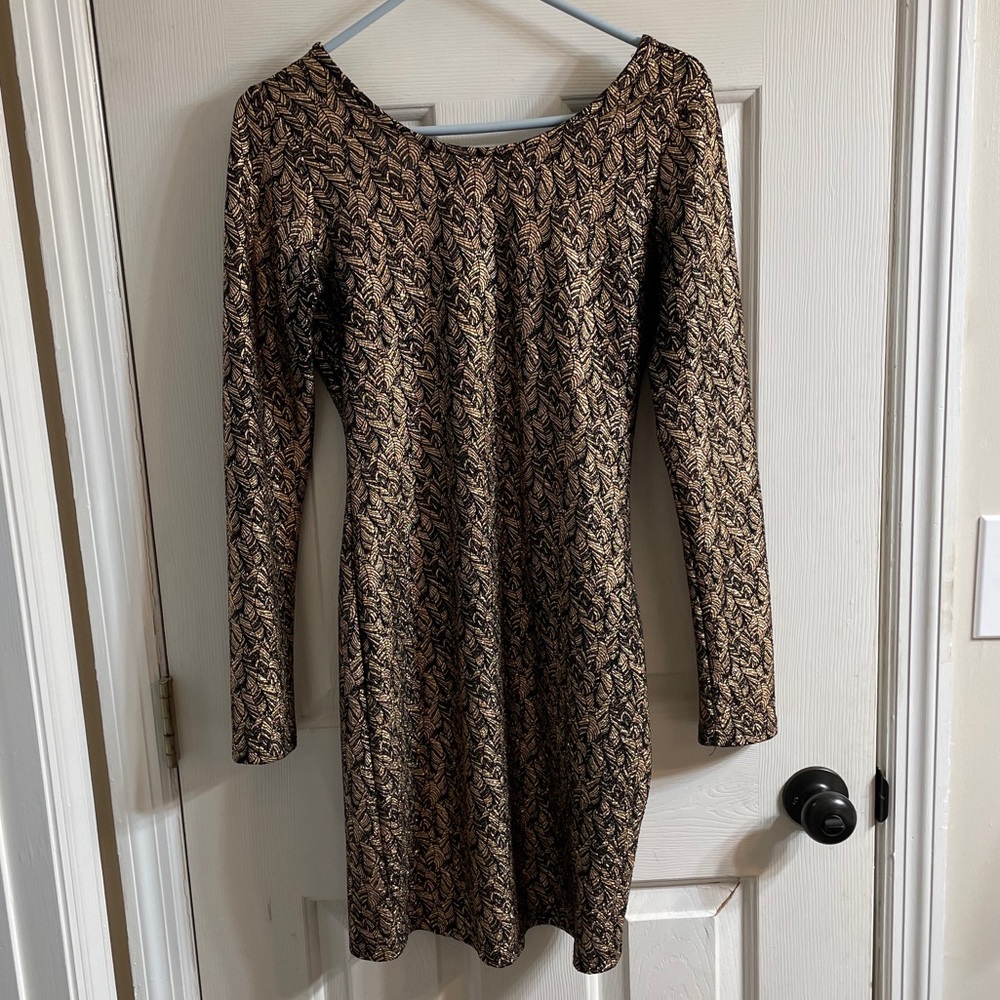 Gold and Black Dress
